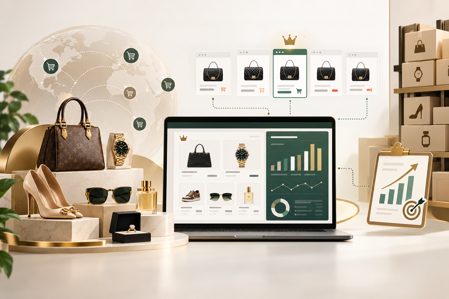 Luxury marketplace inventory and pricing analytics with competitive intelligence Title: